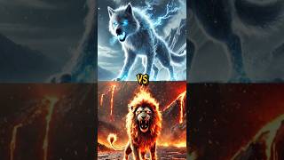 Epic Battle Wolf vs Lion  Ice vs Fire Showdown  4K Animation epicbeast epicbattle [upl. by Megan]