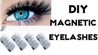 DIY MAGNETIC Eyelashes 100 WORKED [upl. by Ynohtnaleahcim]