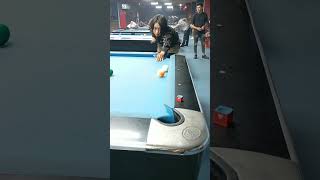 Eight ball game first shoot is ok the second not okay again billiards 8ball beginner [upl. by Alliuqal]