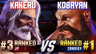 SF6 ▰ KAKERU 3 Ranked JP vs KOBAYAN 1 Ranked Zangief ▰ High Level Gameplay [upl. by Minica251]