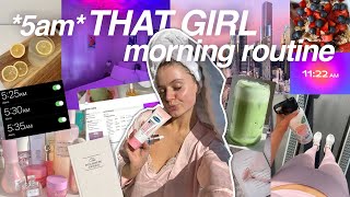 trying the VIRAL 5am THAT GIRL morning routine is it worth the hype [upl. by Ailegave314]