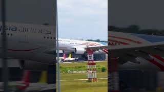 MALAYSIA AIRLINES A330 landing at Kuala Lumpur Airport shorts airbus a330 landing youtubeshorts [upl. by Yelsel]