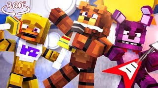 FREDDYS ROCKSTAR BAND in 360° VR  360° FNAF Minecraft Roleplay [upl. by Yatzeck430]