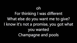 Hoodie Allen Champagne and Pools Feat blackbear amp KYLE Lyrics [upl. by Gypsie3]