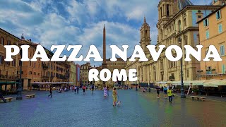 Piazza Navona History Rome City Tour [upl. by Haggar]