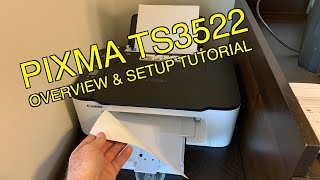 Canon Wireless Pixma PrinterScanner TS3522 Overview amp Setup Tutorial [upl. by Shannah]