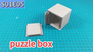 S01E05How to make a puzzle box piecesDIY cardboard [upl. by Race]