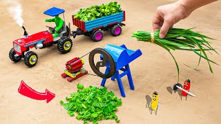 Diy mini chaff cutter machine part 2  mini tractor video farming sunfarming7533 [upl. by Alli]