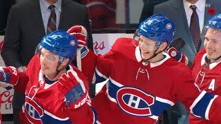 Canadiens score twice in two seconds to set NHL record [upl. by Anatnahs]