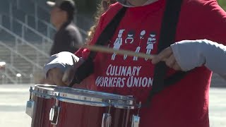 Las Vegas culinary union votes to approve a strike [upl. by Germann547]