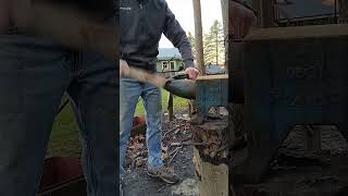 Forging gaurd to my bowie knifeblacksmith handmadeblades handmade [upl. by Hajar197]