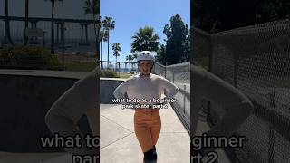 Beginner park skating on roller skates part two 🛼 rollerskating [upl. by Allcot171]