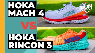 Hoka Mach 4 Versus Hoka Rincon 3  Which versatile daily shoe should you buy [upl. by Athal486]