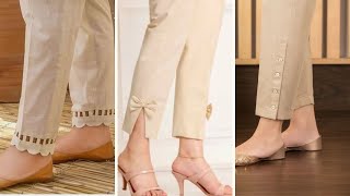 Latest trouser bottom designs 2024  ethnic pants bottom design for women [upl. by Ledif]