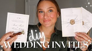 DIY WEDDING INVITATIONS FOR CHEAP elegant invites on a budget [upl. by Leigh]