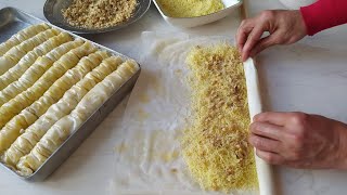 📣Baklava Benim İşim ✋5 Dakika Da 🔝Hazır Baklavalık Yufkadan Kadayıflı Burma Baklava Nasıl Yapılır [upl. by Ardek417]