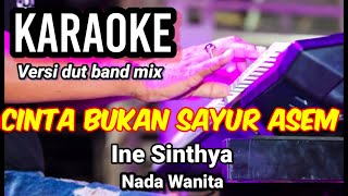 CINTA BUKAN SAYUR ASEM  Ine Sinthya  Karaoke dut band mix nada wanita  Lirik [upl. by Anilag]