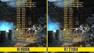 Intel i9 9900K vs Ryzen 2700X GAME BENCHMARKS [upl. by Asylem675]