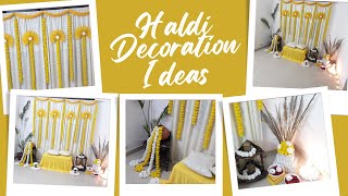 Haldi Decoration Ideas at Home  Ceremony Decoration Ideas [upl. by Humo]