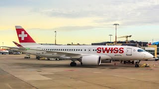 Swiss A220100 Zurich ZRH To London LCY quotFull Flightquot [upl. by Haney]