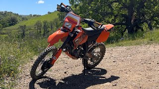 First dirt bike at age 43 2007 KTM 250 XCFW [upl. by Nevaeh897]