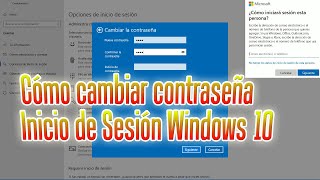 Cómo cambiar la contraseña de Inicio de Sesión en Windows 10  How to change login password [upl. by Illek]