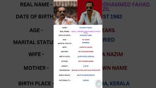 Fahadh Faasil Biography shortsfeed shortsviral shorts [upl. by Eedia]