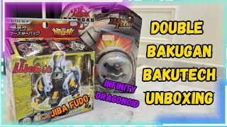 DOUBLE BAKUGAN BAKUTECH UNBOXING Infinity Dragonoid amp Jiba Fudo [upl. by Pufahl279]