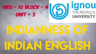 Indianess Of Indian English  MEG10 English Studies In India [upl. by Ainivad]