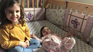 Cute sister’s tickling baby laugh [upl. by Alledi]