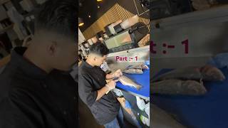 Filleting sea bass for sushi and sashimi food japanesecuisine sushi sushisunday sushilovers [upl. by Tyson72]