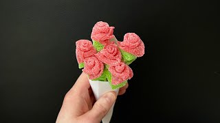 DIY Valentinstag Geschenke 🌹Valentines Day Gift Idea 💐 Blumenstrauß aus Süßigkeiten selber machen [upl. by Rossen622]