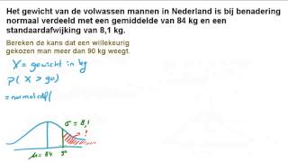 Normale verdeling  Kansen berekenen [upl. by Nager]