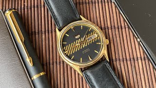 Seiko 5 “Golden stripes” cal 7009 Japan [upl. by Antonie]