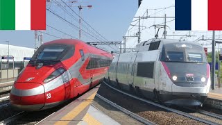 🇮🇹 VS 🇫🇷 FRECCIAROSSA1000 E TGV RÉSEAU [upl. by Adianes]