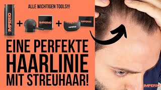 Eine perfekte Haarlinie mit Streuhaar alle wichtigen Tools [upl. by Iden177]