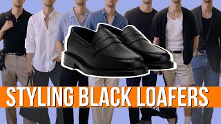 7 Summer Outfits Styling Black Loafers [upl. by Eissolf]