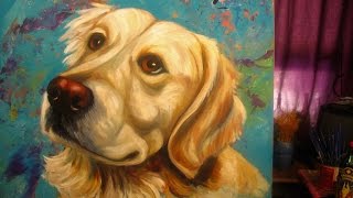 Art Demonstration Instructional Dog Portrait Painting [upl. by Asiluy]