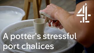 The Great Pottery Throw Down  A potters stressful port chalice [upl. by Zachery]