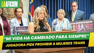 Jugadora de voleibol pide la expulsión de mujeres trans del deporte femenino [upl. by Tadio]