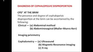 A CLASS ON CEPHALOPELVIC DISPROPORTION CPD BY Dr Sri Lakshmi Asst professorOBGY [upl. by Wilone]