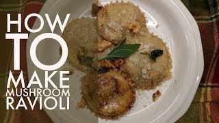 How To Make Mushroom Ravioli in Browned Butter Sage Sauce  Cara Di Falco  Caras Cucina [upl. by Lodhia894]