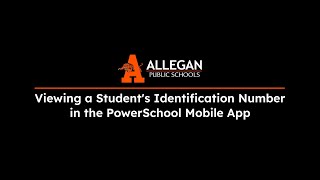 Viewing a Students Identification Number in the PowerSchool Mobile App [upl. by Alia754]