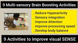 9 Multi sensory Brain Boosting Activitiesimprove attentionreduce Hyperactivitysensory integration [upl. by Akemaj]