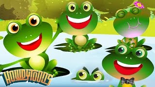 The Little Green Frog  Frog Songs for Kids by Howdytoons [upl. by Yadnus]