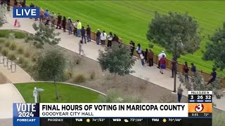 Long lines in Goodyear as voters head to the polls for the 2024 election [upl. by Eilatan]