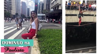 O que fazer em SP VLOG NA AV PAULISTA DOMINGO SESC Mirante Show de rua [upl. by Bolger246]