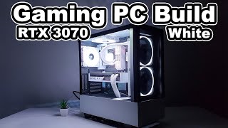 PC Build  White  Ryzen 5600X  RTX 3070  H510 Elite  CORSAIR iCUE H100i  Samsung 980 PRO [upl. by Flan]