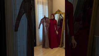 Beautiful Red Silk Hijab Set Dress Design Collection YOUTUBEShort Video [upl. by Frederich]