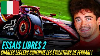 ESSAIS LIBRE 2  LECLERC CONFIRME LES ÉVOLUTIONS DE FERRARI   RÉSUMÉ GRAND PRIX DIMOLA F1 2024 [upl. by Lesli]